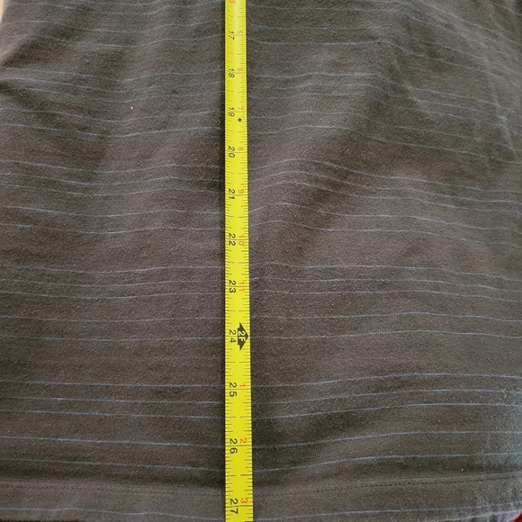 Banana Republic Striped Henley Men's XL Brown Blue Long Sleeve Shirt - Picture 5 of 8